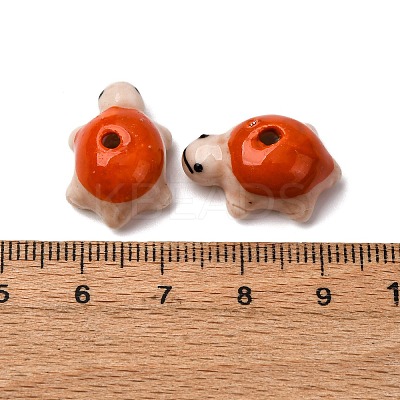Handmade Bright Glazed Porcelain Beads PORC-CJC0009-03C-1