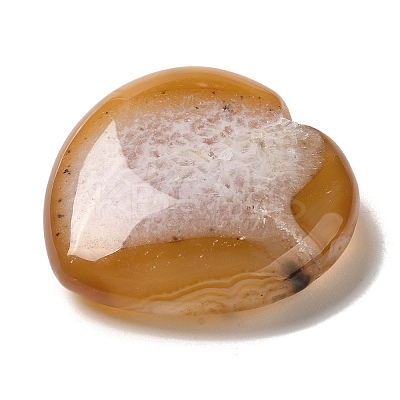 Natural Carnelian Love Heart Ornaments DJEW-Z007-01B-1