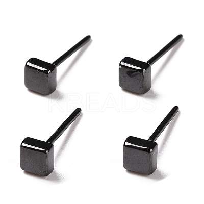 Hypoallergenic Bioceramics Zirconia Ceramic Square Stud Earrings EJEW-Z023-07C-1
