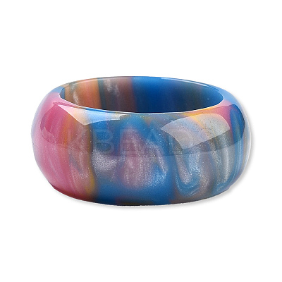 Resin Wide Chunky Finger Ring for Women RJEW-N041-01-C04-1