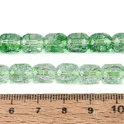 Transparent Crackle Glass Beads Strands GLAA-Q108-04A-05-1