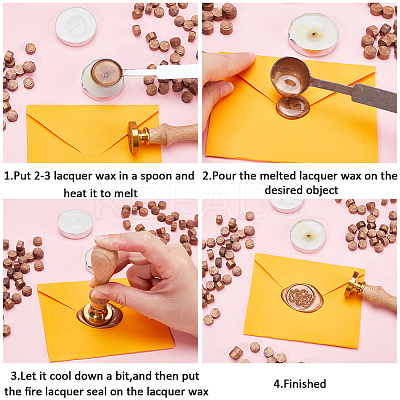 100Pcs Octagon Sealing Wax Particles DIY-CP0009-40A-1