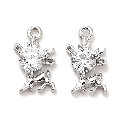Brass Glass Charms KK-C054-20P-1