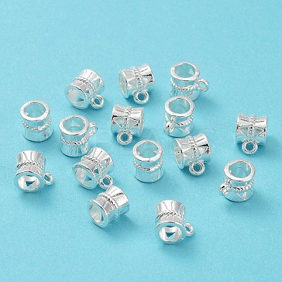 Tibetan Style Alloy Tube Bails TIBE-30047-S-RS-1