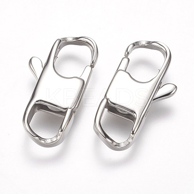 Tarnish Resistant 304 Stainless Steel Lobster Claw Clasps STAS-O114-056C-P-1