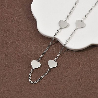 304 Stainless Steel Link Chain Necklaces for Women Men NJEW-K292-01F-P-1