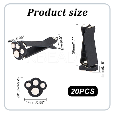 Cat Claw Print Opaque Resin Car Air Vent Clips AJEW-AB00031-1