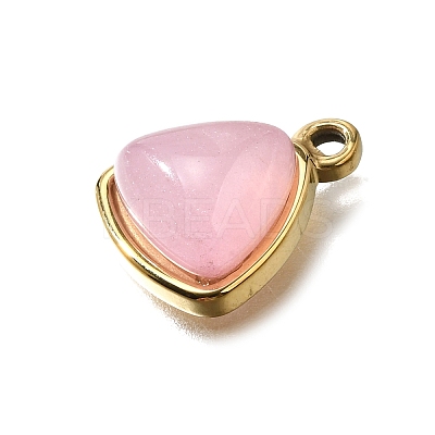 Natural Rose Quartz Triangle Charms STAS-D310-02G-02-1