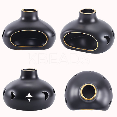 Porcelain Palo Santo Holder Burner AJEW-WH20018-74A-1