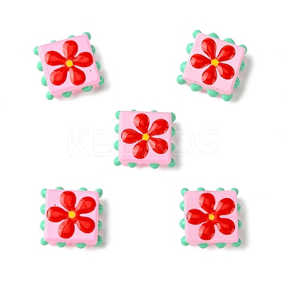 5Pcs Handmade Lampwork Enamel Beads LAMP-YW0004-06B-1
