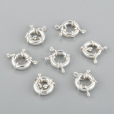 Rack Plating Brass Spring Ring Clasps KK-D399-B-S-NF-1