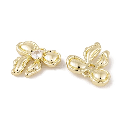 Brass Micro Pave Clear Cubic Zirconia Pendants LS-KK-L212-05G-1