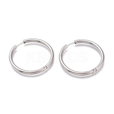 Tarnish Resistant 201 Stainless Steel Huggie Hoop Earrings EJEW-L256-05DT-P-1