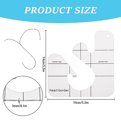 Transparent Acrylic Sewing Template DIY-GF0002-92-1
