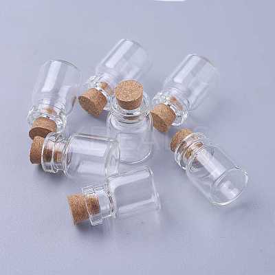 Mini Cute Small Glass Jar Glass Bottles LS-AJEW-H004-5-1