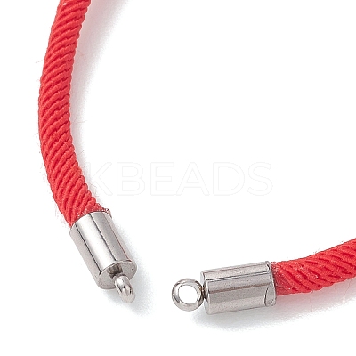Nylon Round Cord Slider Bracelet Makings AJEW-JB01516-01-1