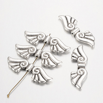Tibetan Style Alloy Beads TIBEB-4993-AS-RS-1