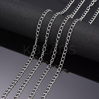 Tarnish Resistant 3.28 Feet 304 Stainless Steel Twisted Chains X-CHS-A003K-0.6mm-1