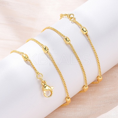 Brass Satellite Chains Necklaces for Women NJEW-D302-67G-1