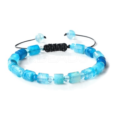 Bohemian Style Natural Banded Agate/Striped Adjustable Braided Bracelets for Women JX4238-5-1