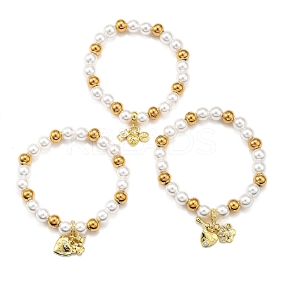 Brass Stretch Bracelets BJEW-C098-06-1