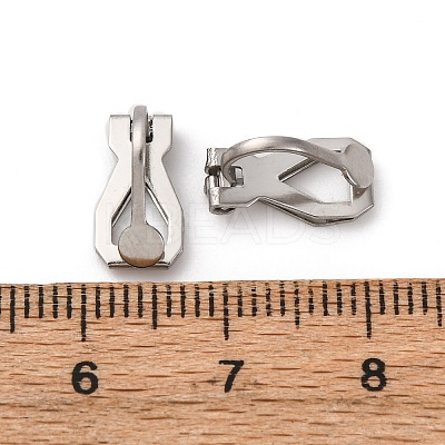 316 Surgical Stainless Steel Clip-on Earring Findings X-STAS-P397-02P-1