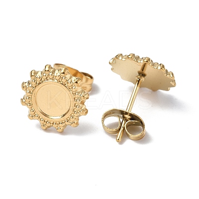 Ion Plating(IP) 304 Stainless Steel Stud Earring Findings STAS-F286-09G-1
