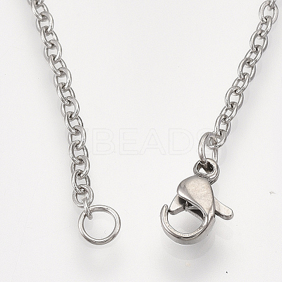 Non-Tarnish 201 Stainless Steel Pendant Necklaces LS-NJEW-T009-JN056-1-40-1