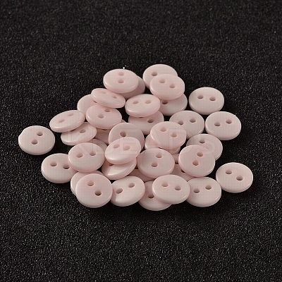 2-Hole Flat Round Resin Sewing Buttons for Costume Design BUTT-E119-34L-16-1