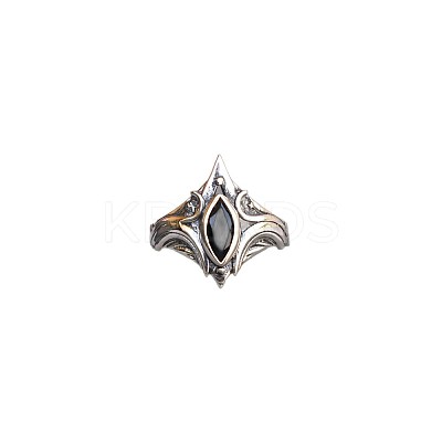 Brass Pave Cubic Zirconia Finger Rings FS-WGC2302-04-1