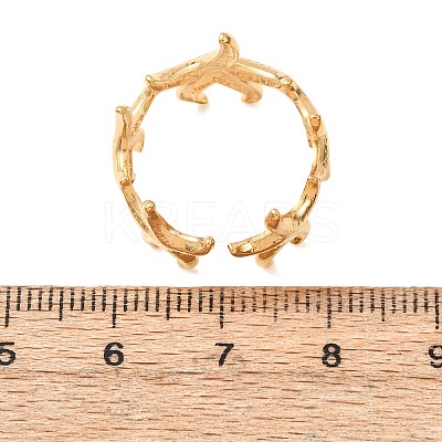 304 Stainless Steel Cuff Open Rings for Women SA-CBA6EDB-06G-1