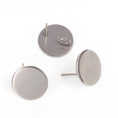 Tarnish Resistant 304 Stainless Steel Stud Earring Findings STAS-G224-20P-1