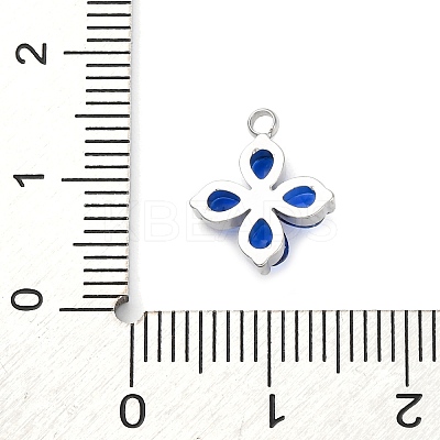 304 Stainless Steel Micro Pave Cubic Zirconia Pendants LS-STAS-U042-06P-03-1