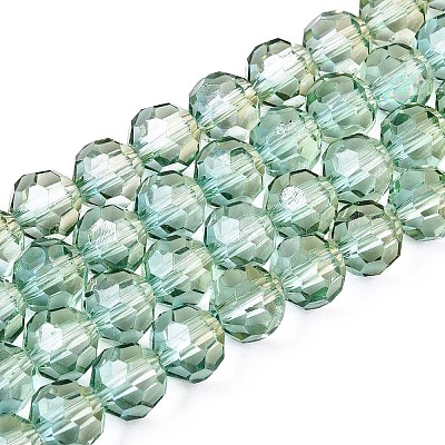 Baking Paint Transparent Glass Beads Strands LS-DGLA-A035-T8mm-A11-1