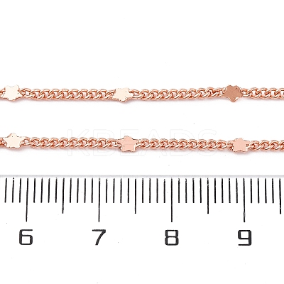 Brass Curb Chains Necklaces for Women NJEW-D302-09RG-1