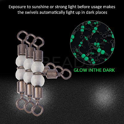 30Pcs 6 Styles 3 Way Cross-Line Barrel Fishing Swivels FIND-FH0010-07-1