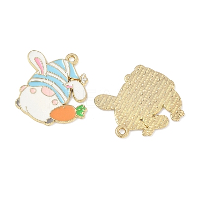 Easter Alloy Enamel Pendants ENAM-I082-02G-01-1