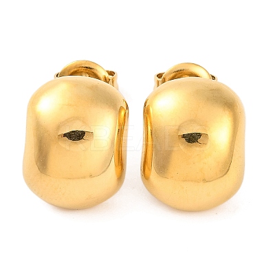 Ion Plating(IP) 304 Stainless Steel Stud Earrings EJEW-G395-18G-1