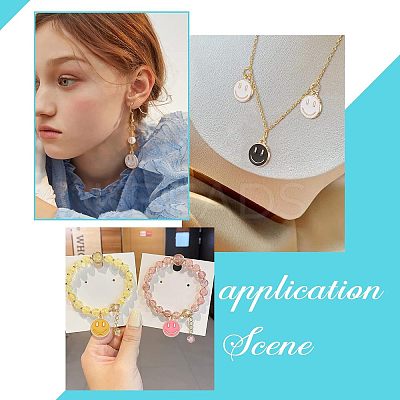 98Pcs 7 Colors Light Gold Alloy Enamel Charms ENAM-FH0001-28-1