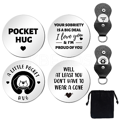 Flat Round Double-Sided Engraved Stainless Steel Commemorative Decision Maker Coin Set AJEW-GL0001-99C-1
