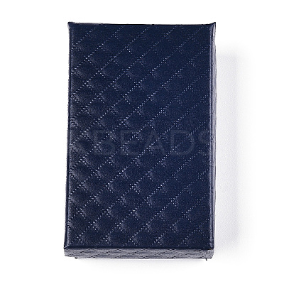 Rhombus Textured Cardboard Jewelry Boxes CBOX-T006-02B-1