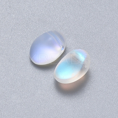 Transparent Spray Painted Glass Charms X-GLAA-R211-05-D03-1