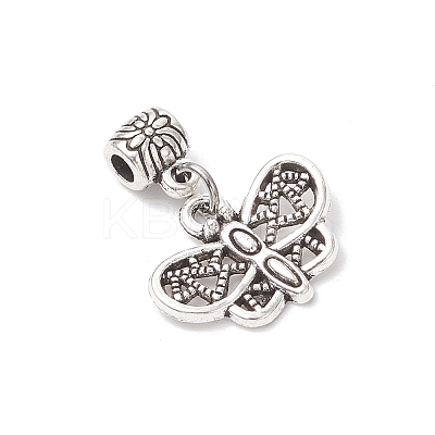 8Pcs 8 Styles Alloy Butterfly European Dangle Charms PALLOY-JF03874-1