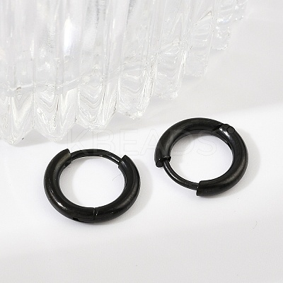202 Stainless Steel Huggie Hoop Earrings EJEW-F111A-11mm-EB-1
