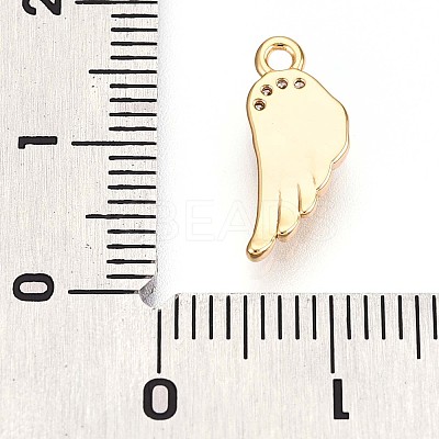 Brass Micro Pave Clear Cubic Zirconia Pendants KK-T075-18G-1