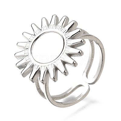 Tarnish Resistant Stainless Steel Cuff Ring Findings LS-PW-WG67428-05-1