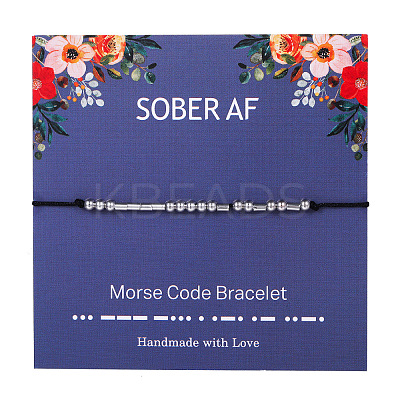 Sober AF Morse Code Bracelets FS-WG6A0C8-13-1