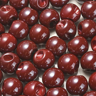 Opaque Acrylic Beads OACR-G012-01F-1