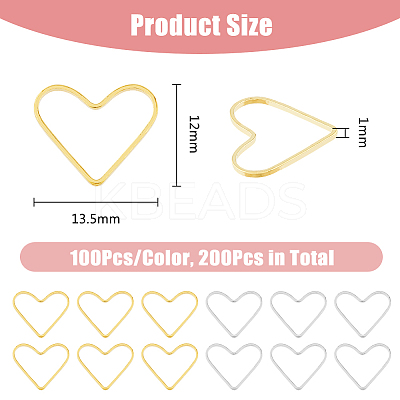 200Pcs 2 Colors Brass Linking Rings KK-DC0004-16-1