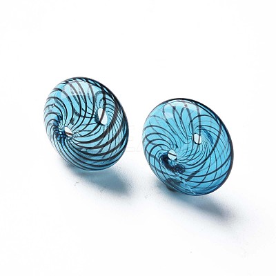 Transparent Handmade Blown Glass Globe Beads X-GLAA-T012-46-1